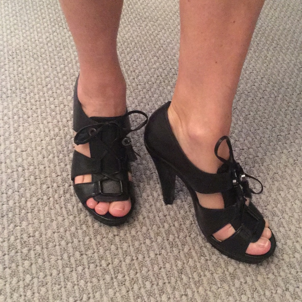 Coach peep toe heels size 7.5